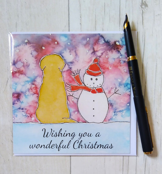 Golden Retriever Christmas Card