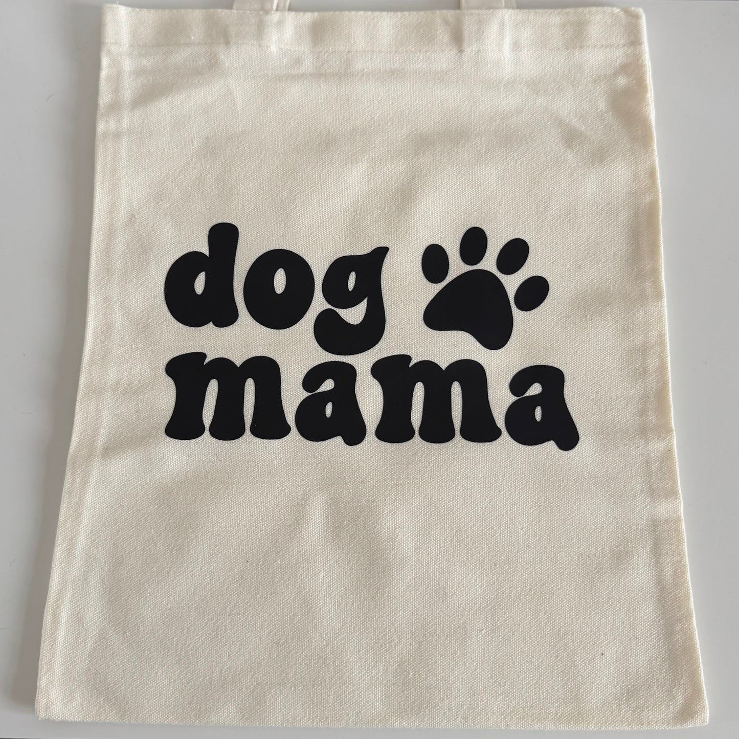 Canvas Tote Bag - Dog Mama Slogan