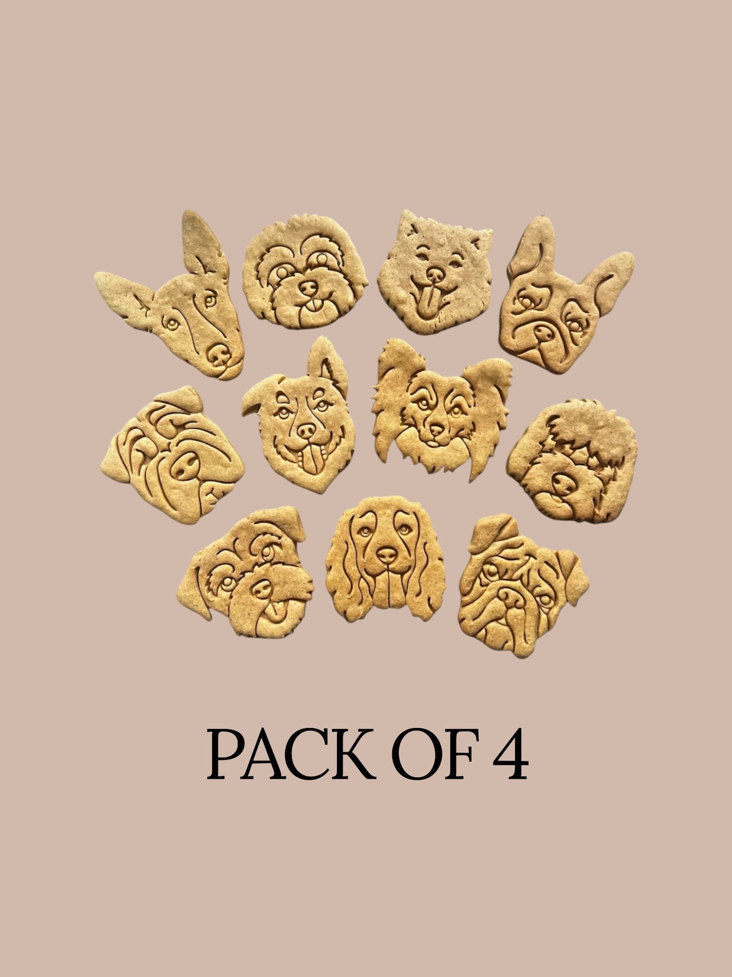 Breed Faces (80 Breeds Available) - Pack of 4