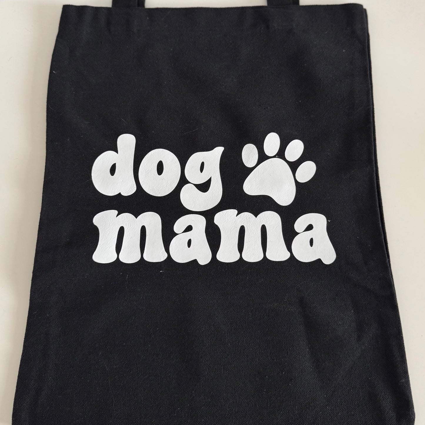 Canvas Tote Bag - Dog Mama Slogan