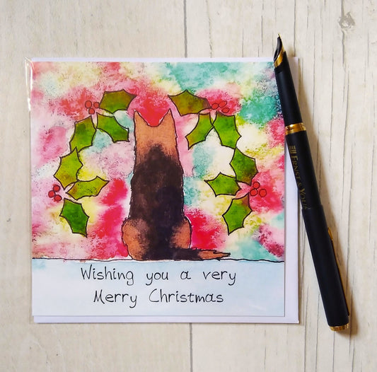 German Shepherd Christmas Card