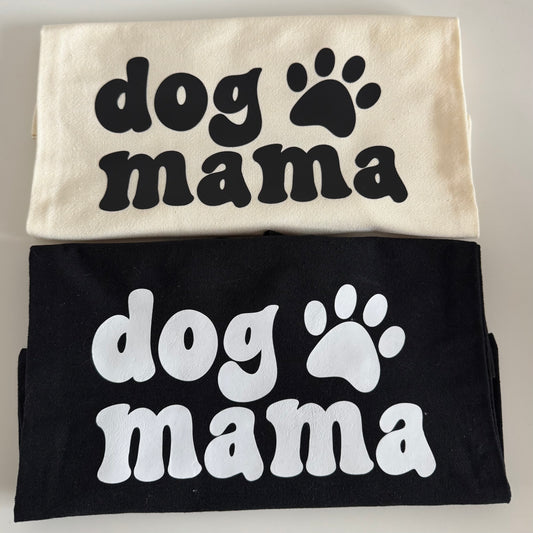 Canvas Tote Bag - Dog Mama Slogan