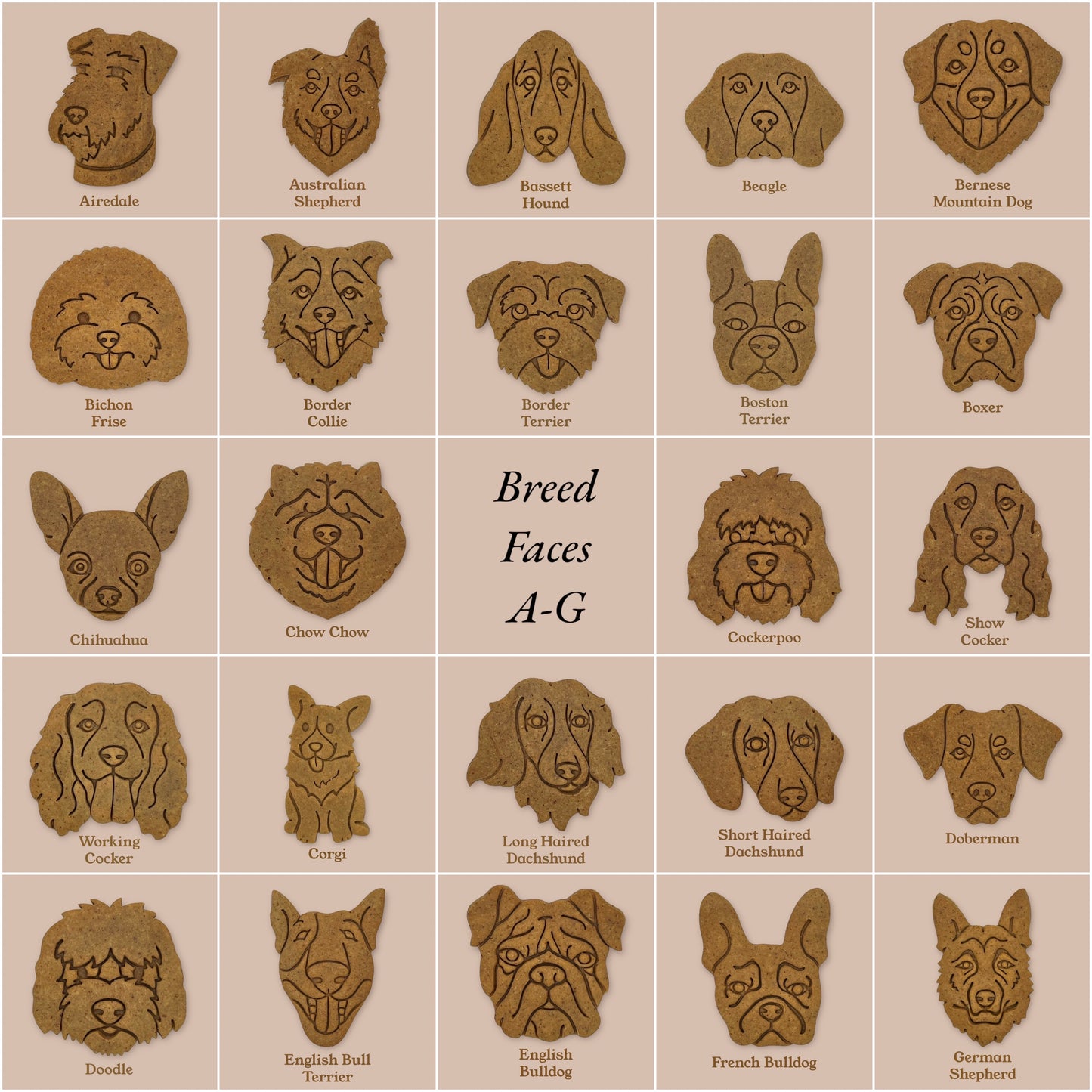 Breed Faces - Individual (Grain Free Peanut Butter & Honey)